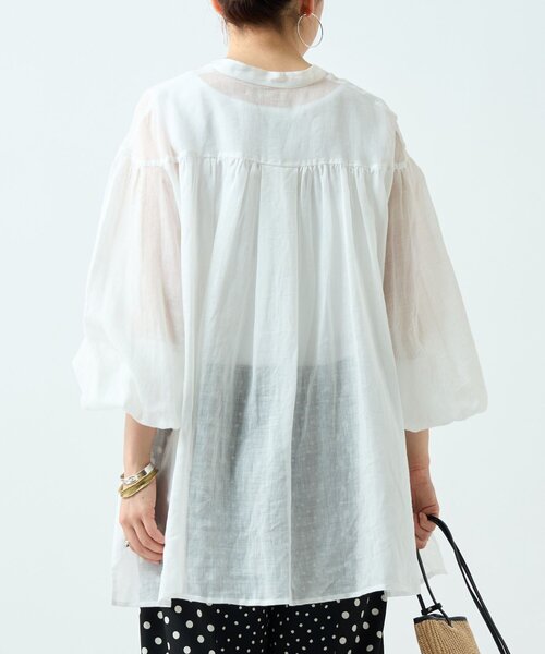 BEARDSLEY(ビアズリー)の「ラミーソデボリュームシャツ(シャツ/ブラウス・レディース・サックスブルー/ピンク/ホワイト・FREE)」の11枚目の写真