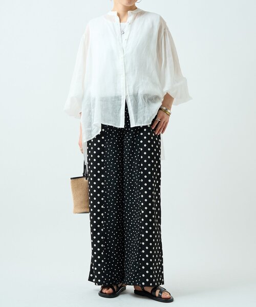 BEARDSLEY(ビアズリー)の「ラミーソデボリュームシャツ(シャツ/ブラウス・レディース・サックスブルー/ピンク/ホワイト・FREE)」の12枚目の写真