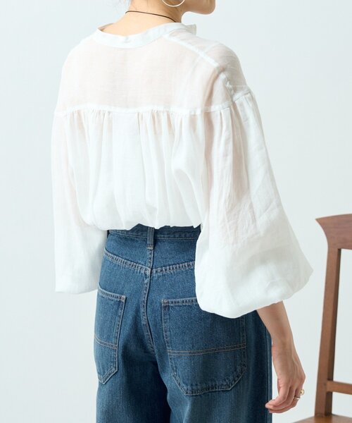 BEARDSLEY(ビアズリー)の「ラミーソデボリュームシャツ(シャツ/ブラウス・レディース・サックスブルー/ピンク/ホワイト・FREE)」の16枚目の写真