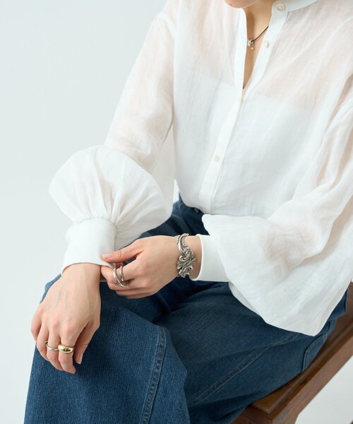 BEARDSLEY(ビアズリー)の「ラミーソデボリュームシャツ(シャツ/ブラウス・レディース・サックスブルー/ピンク/ホワイト・FREE)」の19枚目の写真