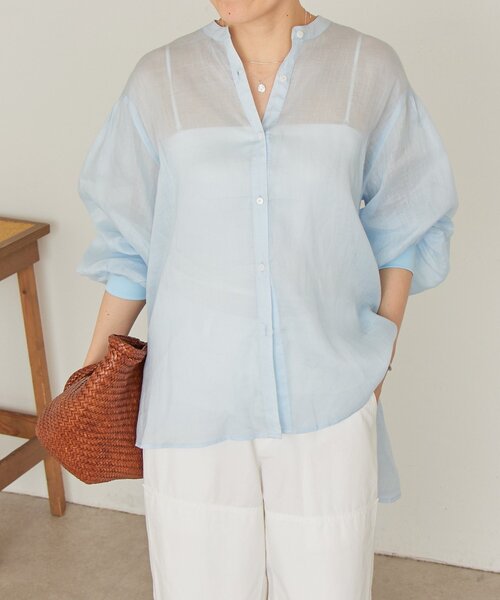 BEARDSLEY(ビアズリー)の「ラミーソデボリュームシャツ(シャツ/ブラウス・レディース・サックスブルー/ピンク/ホワイト・FREE)」の22枚目の写真