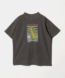 UNITED ARROWS | ＜KURO＞ROUND SHAPE DYED TEE LAYERS/プリント Tシャツ(Tシャツ/カットソー)