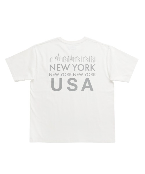Manhattan Portage(マンハッタンポーテージ)の「Short Sleeve Print T-Shirts(Tシャツ/カットソー・メンズ・オレンジ/ライトカーキ/ホワイト・X-LARGE/MEDIUM/LARGE)」の4枚目の写真