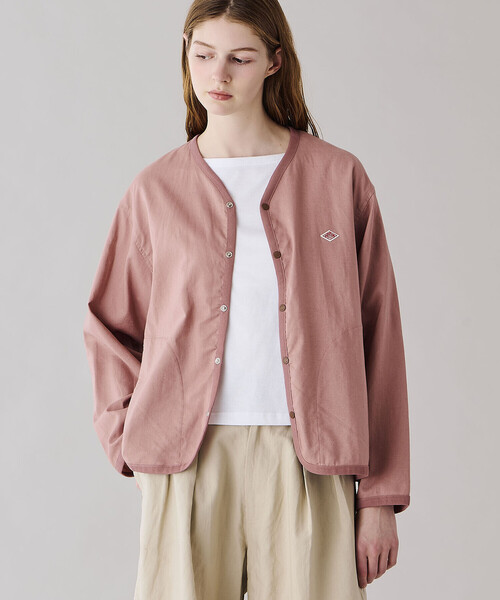 DANTON(ダントン)の「DANTON | リネンポリエステル シャツカーディガン WOMEN(シャツ/ブラウス・レディース・グレイッシュベージュ/ブラック/ピンク・36)」の18枚目の写真