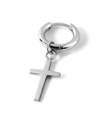 SETUP7（セットアップセブン）の「【LION HEART】“LH-1”ドロップフープピアス（クロス）/サージカルステンレス（金属アレルギー対応）IT（ピアス（片耳用））」