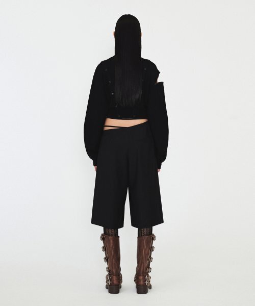 DIAGONAL（ダイアゴナル）の「CROP BUTTON KNIT TOP (black)（ニット/セーター・レディース・その他・FREE）」の7枚目の写真