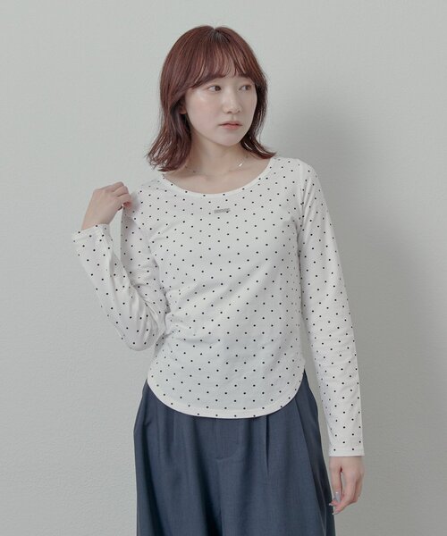 mline（エムライン）の「[mline]プレートドットPACKT（Tシャツ/カットソー・レディース・オフホワイト・FREE）」の6枚目の写真