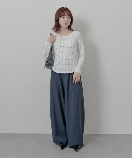 mline（エムライン）の「[mline]プレートドットPACKT（Tシャツ/カットソー・レディース・オフホワイト・FREE）」の8枚目の写真