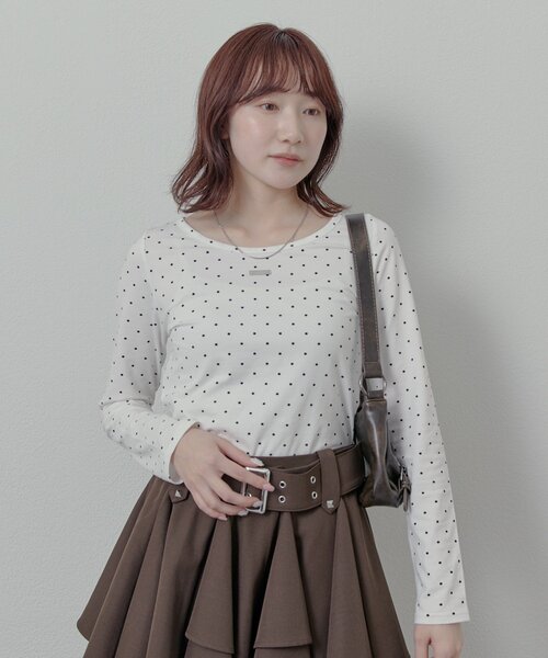 mline（エムライン）の「[mline]プレートドットPACKT（Tシャツ/カットソー・レディース・オフホワイト・FREE）」の10枚目の写真
