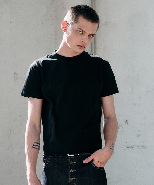 Regen Glanz(レーゲングランツ)の「roll-edge essential box T-shirt / ロールエッジエッセンシャルボックスTシャツ(Tシャツ/カットソー・メンズ・ブラック/ライトホワイト/チャコールグレー・LARGE/MEDIUM/SMALL)」の15枚目の写真
