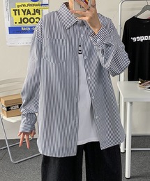 VIBGYOR | 【Bls】 【ZM】【Bling Leads】ストライプ 長袖シャツ(BL)(シャツ/ブラウス)