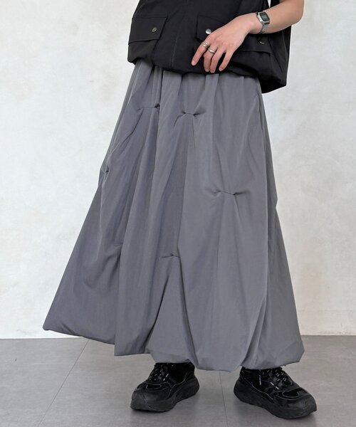 CPCM(シーピーシーエム)の「タックバルーンスカート(スカート・レディース・ブラック/グレー/イエロー/ホワイト・FREE)」の3枚目の写真