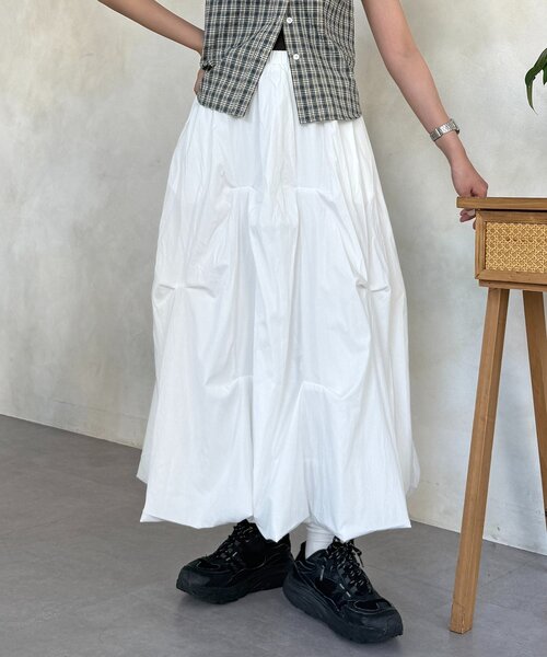 CPCM(シーピーシーエム)の「タックバルーンスカート(スカート・レディース・ブラック/グレー/イエロー/ホワイト・FREE)」の5枚目の写真