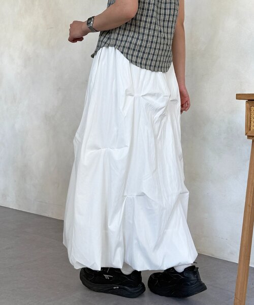 CPCM(シーピーシーエム)の「タックバルーンスカート(スカート・レディース・ブラック/グレー/イエロー/ホワイト・FREE)」の6枚目の写真