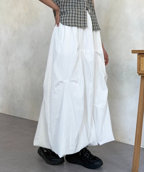 CPCM(シーピーシーエム)の「タックバルーンスカート(スカート・レディース・ブラック/グレー/イエロー/ホワイト・FREE)」の8枚目の写真