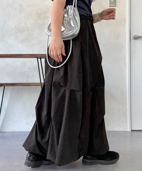 CPCM(シーピーシーエム)の「タックバルーンスカート(スカート・レディース・ブラック/グレー/イエロー/ホワイト・FREE)」の13枚目の写真