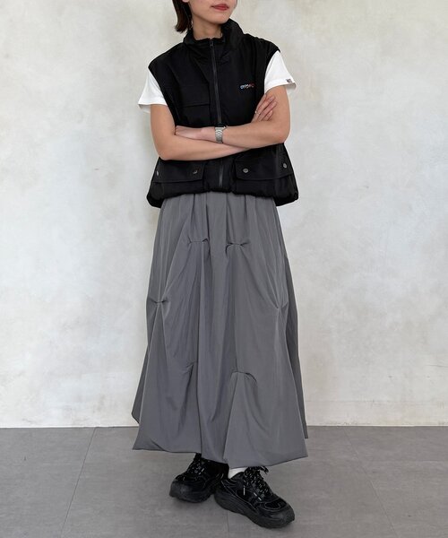 CPCM(シーピーシーエム)の「タックバルーンスカート(スカート・レディース・ブラック/グレー/イエロー/ホワイト・FREE)」の18枚目の写真