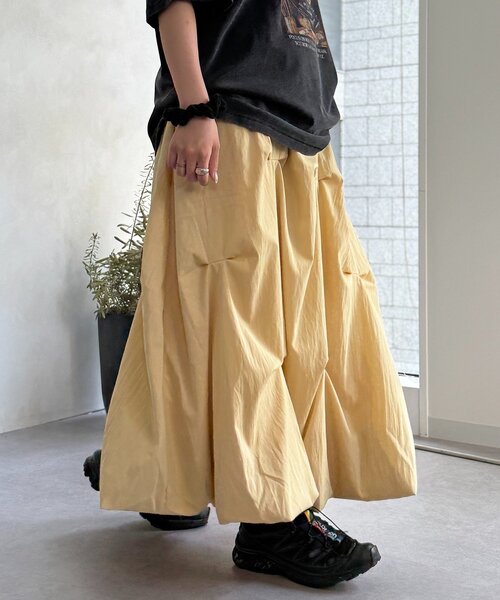 CPCM(シーピーシーエム)の「タックバルーンスカート(スカート・レディース・ブラック/グレー/イエロー/ホワイト・FREE)」の21枚目の写真