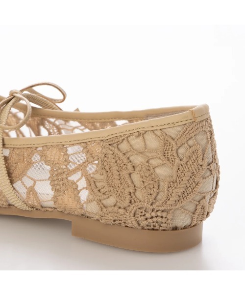 Launa lea(ラウナレア)の「【26春夏】フラワーチュールバレエシューズ(B7612A)(バレエシューズ・レディース・モカ/アイボリー/ブラック・22.0cm/22.5cm/24.0cm/23.0cm/24.5cm/23.5cm/25.0cm)」の9枚目の写真