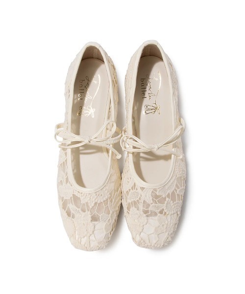 Launa lea(ラウナレア)の「【26春夏】フラワーチュールバレエシューズ(B7612A)(バレエシューズ・レディース・モカ/アイボリー/ブラック・22.0cm/22.5cm/24.0cm/23.0cm/24.5cm/23.5cm/25.0cm)」の10枚目の写真