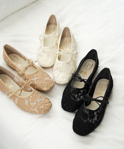 Launa lea(ラウナレア)の「【26春夏】フラワーチュールバレエシューズ(B7612A)(バレエシューズ・レディース・モカ/アイボリー/ブラック・22.0cm/22.5cm/24.0cm/23.0cm/24.5cm/23.5cm/25.0cm)」の22枚目の写真