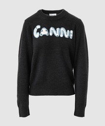 GANNI | Crochet Applique Merino Sweater(ニット/セーター)