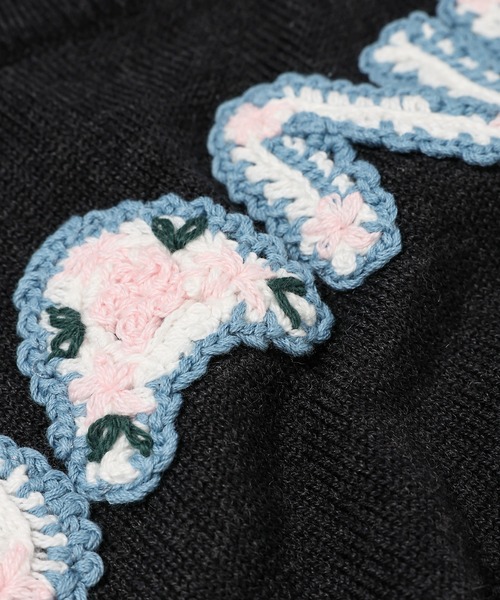 GANNI(ガニー)の「Crochet Applique Merino Sweater(ニット/セーター・レディース・その他・XS/S/M)」の4枚目の写真