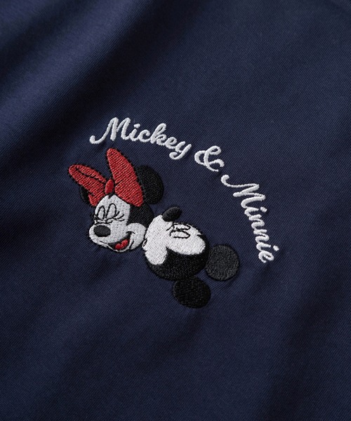 Disney(ディズニー)の「【71】【Disney/ディズニー】ミッキーマウス/ミニーマウス フロント刺繍 クルーネックTシャツ/接触冷感/レディース(Tシャツ/カットソー・レディース・ネイビー/ラベンダー/ピンク/ライトグレー・L/M)」の7枚目の写真