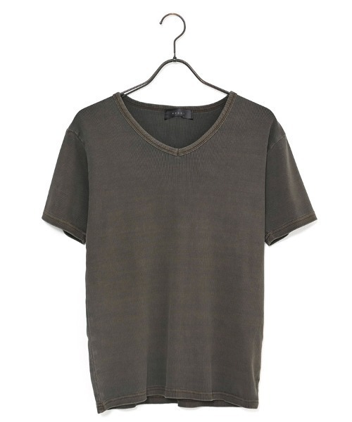 RUDOL(ルドル)の「『RUDOL/ルドル』ピグメント加工テレコVネックTEE(Tシャツ/カットソー・メンズ・ブラウン/チャコール・L/M)」の11枚目の写真