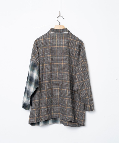 STOF(ストフ)の「STOF/ストフ/Half flannel check big shirt(シャツ/ブラウス・メンズ・グレー/ブルー・S/M)」の9枚目の写真