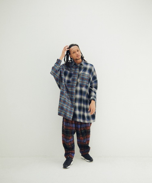 STOF(ストフ)の「STOF/ストフ/Half flannel check big shirt(シャツ/ブラウス・メンズ・グレー/ブルー・S/M)」の10枚目の写真