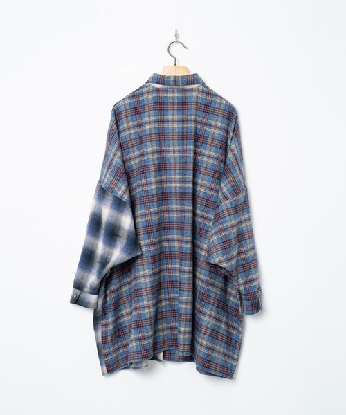 STOF(ストフ)の「STOF/ストフ/Half flannel check big shirt(シャツ/ブラウス・メンズ・グレー/ブルー・S/M)」の16枚目の写真