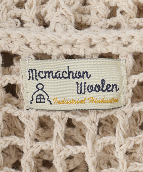 MacMahon Knitting Mills(マクマホン ニッティング ミルズ)の「MacMahon Knitting Mills / マクマホンニッティングミルズ Mesh Zip Hooded(パーカー・レディース・ホワイト/ブラック・FREE)」の9枚目の写真