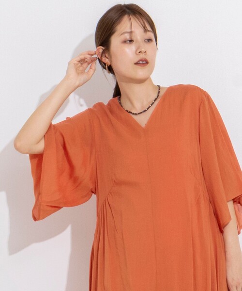 NOLLEY’S(ノーリーズ)の「【WEB限定】ウォッシャブルリラクシーオールインワン(つなぎ/オールインワン・レディース・ブラック/オレンジ・38)」の7枚目の写真
