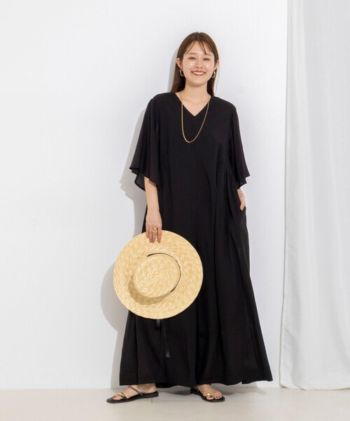 NOLLEY’S(ノーリーズ)の「【WEB限定】ウォッシャブルリラクシーオールインワン(つなぎ/オールインワン・レディース・ブラック/オレンジ・38)」の11枚目の写真