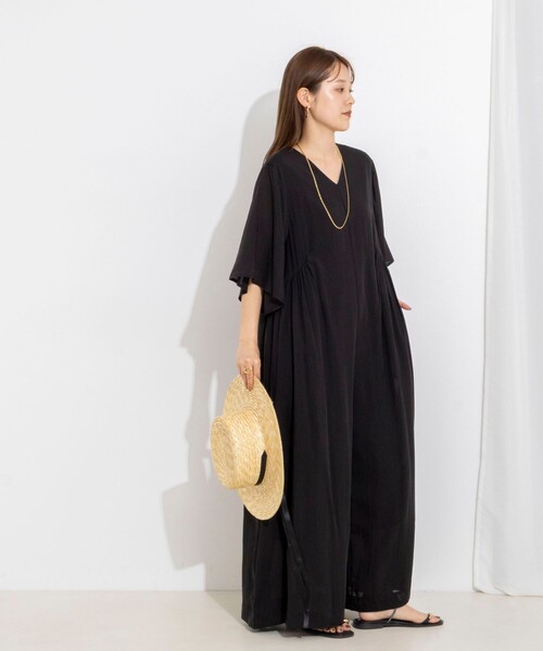 NOLLEY’S(ノーリーズ)の「【WEB限定】ウォッシャブルリラクシーオールインワン(つなぎ/オールインワン・レディース・ブラック/オレンジ・38)」の13枚目の写真
