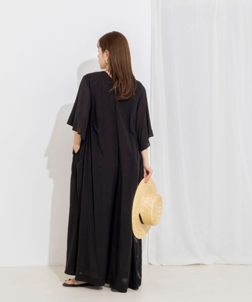 NOLLEY’S(ノーリーズ)の「【WEB限定】ウォッシャブルリラクシーオールインワン(つなぎ/オールインワン・レディース・ブラック/オレンジ・38)」の14枚目の写真