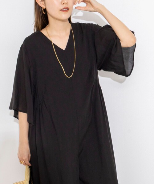 NOLLEY’S(ノーリーズ)の「【WEB限定】ウォッシャブルリラクシーオールインワン(つなぎ/オールインワン・レディース・ブラック/オレンジ・38)」の17枚目の写真