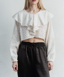 fringe jaqurd frill top