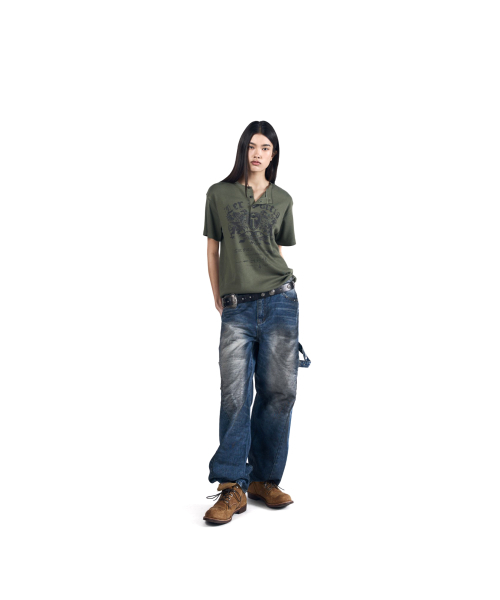 AAKAM（アーカム）の「Shield Henry Neck Half Top (Khaki)（Tシャツ/カットソー・レディース・その他・1/2/3）」の11枚目の写真