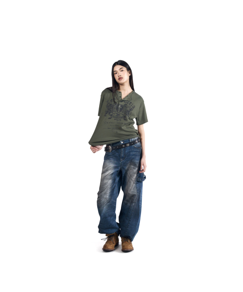 AAKAM（アーカム）の「Shield Henry Neck Half Top (Khaki)（Tシャツ/カットソー・レディース・その他・1/2/3）」の12枚目の写真