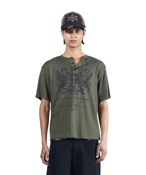 AAKAM（アーカム）の「Shield Henry Neck Half Top (Khaki)（Tシャツ/カットソー・レディース・その他・1/2/3）」の13枚目の写真