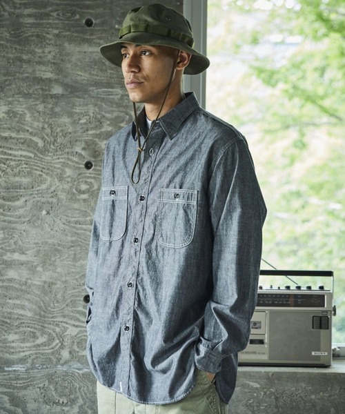 orSlow】RELAX FIT BLACK CHAMBRAY WORK SHIRT（シャツ/ブラウス
