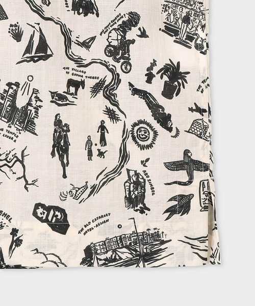 Paul Smith(ポールスミス)の「"Travel Stories" オープンカラーシャツ / 163316 905U(シャツ/ブラウス・メンズ・ダークグレー/オフホワイト・X-LARGE/LARGE/MEDIUM/SMALL)」の4枚目の写真