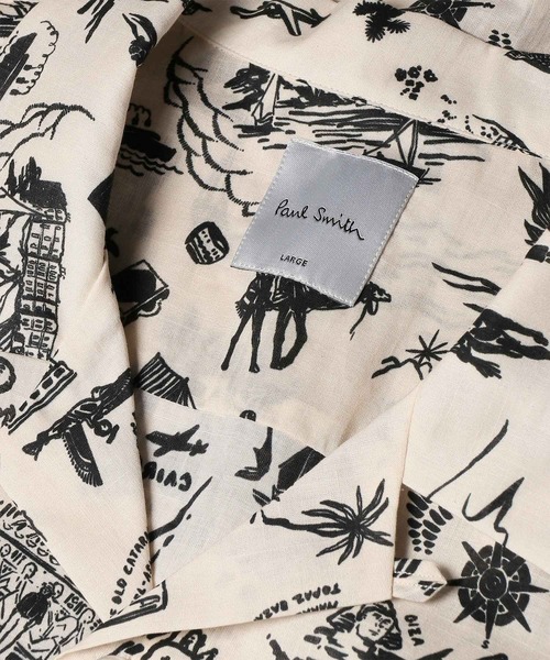 Paul Smith(ポールスミス)の「"Travel Stories" オープンカラーシャツ / 163316 905U(シャツ/ブラウス・メンズ・ダークグレー/オフホワイト・X-LARGE/LARGE/MEDIUM/SMALL)」の5枚目の写真