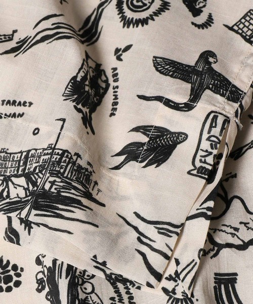 Paul Smith(ポールスミス)の「"Travel Stories" オープンカラーシャツ / 163316 905U(シャツ/ブラウス・メンズ・ダークグレー/オフホワイト・X-LARGE/LARGE/MEDIUM/SMALL)」の7枚目の写真