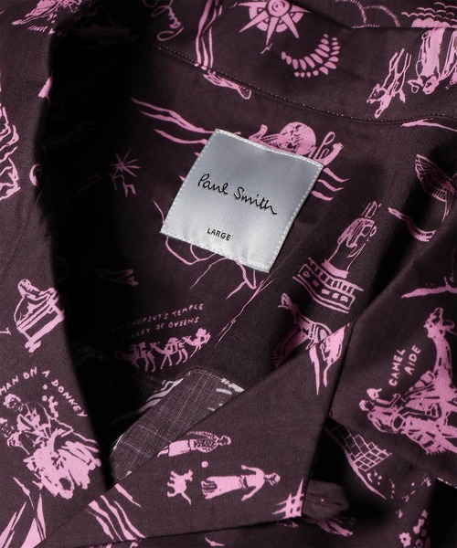 Paul Smith(ポールスミス)の「"Travel Stories" オープンカラーシャツ / 163316 905U(シャツ/ブラウス・メンズ・ダークグレー/オフホワイト・X-LARGE/LARGE/MEDIUM/SMALL)」の10枚目の写真