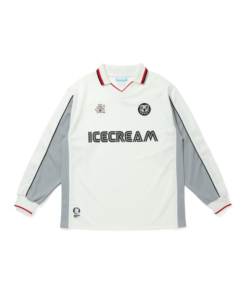 ICECREAM(アイスクリーム)の「LS FOOTBALL SHIRT(Tシャツ/カットソー・メンズ・ブラック/ホワイト・LARGE/MEDIUM)」の1枚目の写真