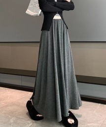 シンプル フレアロングスカート