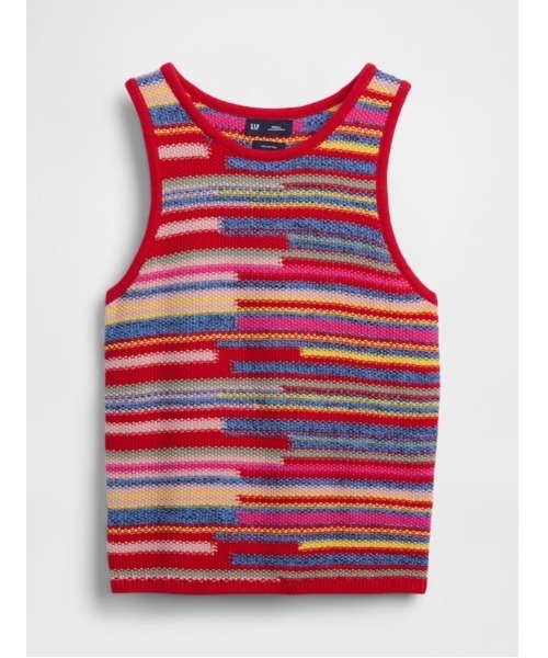 GAP(ギャップ)の「コットン100% ストライプ クロップド ニットタンクトップ(ニット/セーター・レディース・マルチ・XS/S/M/XL/XXS/L)」の6枚目の写真